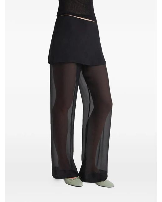 Paloma Wool Black Archive Silk Layered Trousers