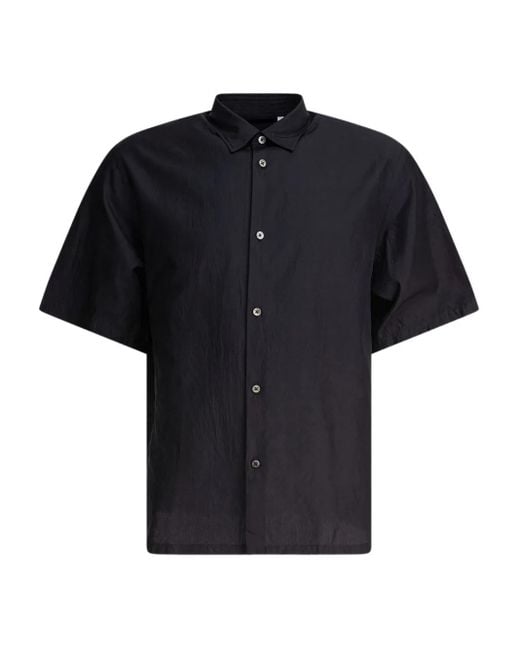 Kaptain Sunshine Black Short-Sleeve Button-Down Shirt for men