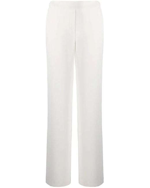 P.A.R.O.S.H. White Wide-Leg Pants With Smooth Front