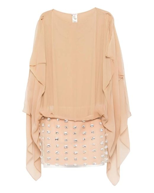 Nue Natural Nymph Embellished Layered Mini Dress