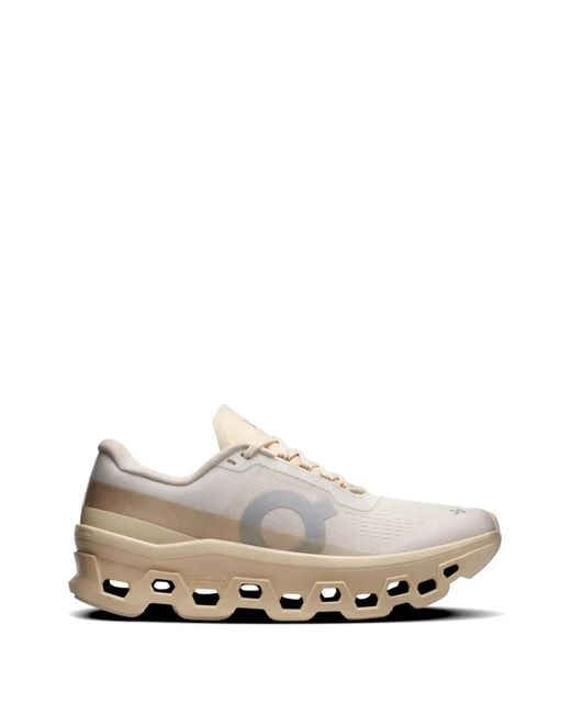 On Shoes White Cloudmster Logo-Print Sneakers