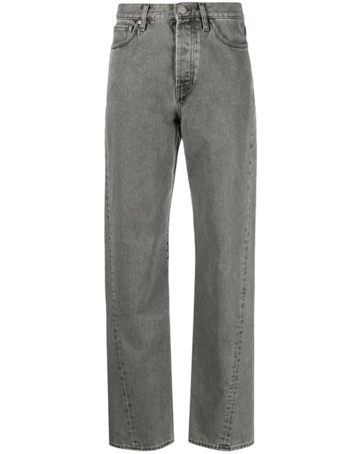 Totême  Gray Twisted Seam Straight-leg Jeans