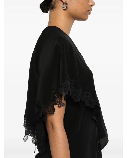 Stella McCartney Black Lace-Detailing Blouse