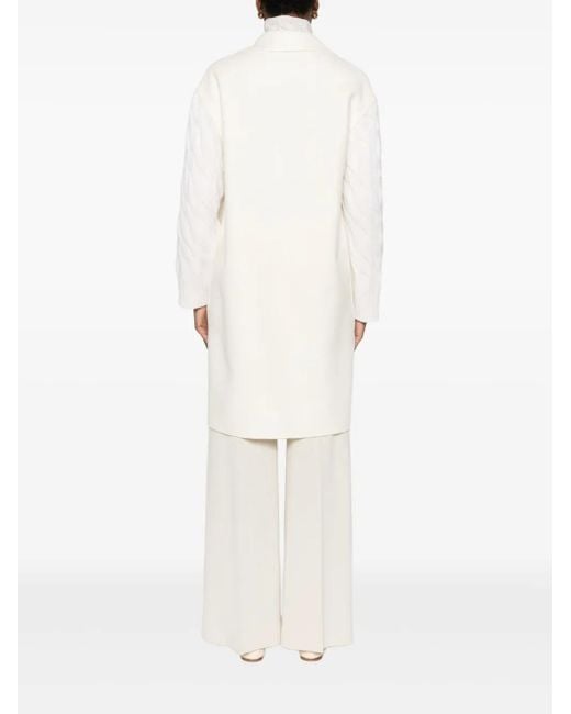 Cappotto Con Inserti di Gran Sasso in White