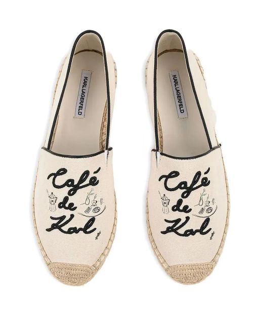 Espadrillas Kamini Duo di Karl Lagerfeld in White