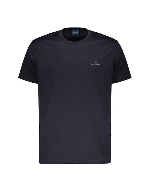 Paul & Shark Blue Logo-Print Crew-Neck T-Shirt for men