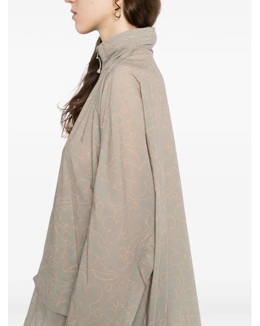 JNBY Natural Floral-Print Oversized Jacket