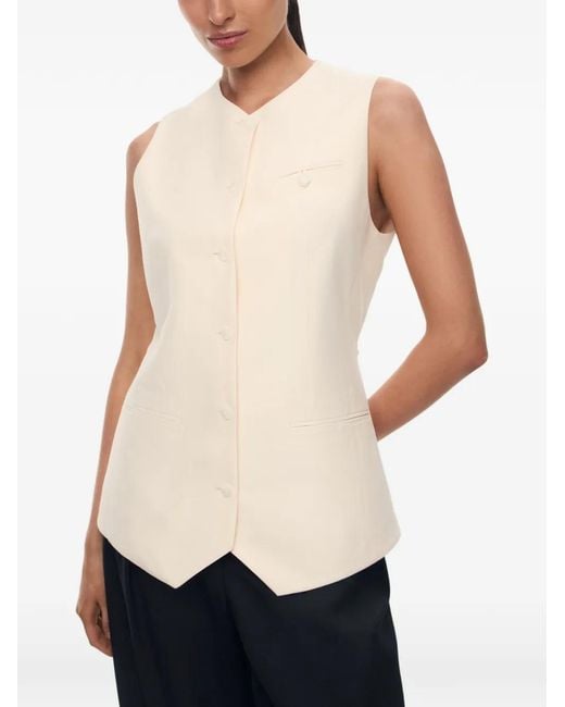 12 STOREEZ White Rotunda Button-Up Vest