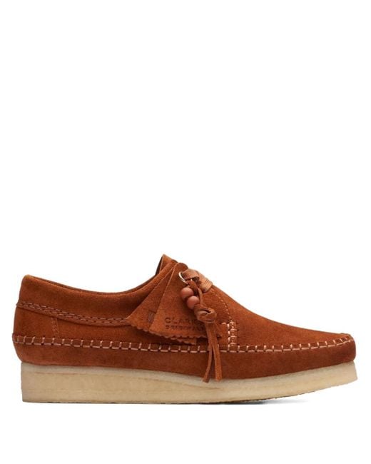 Clarks Brown Weaver "Ginger Suede" Derby Shoes