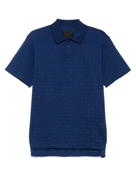 Givenchy Blue Monogram 72 Jacquard Polo Shirt for men