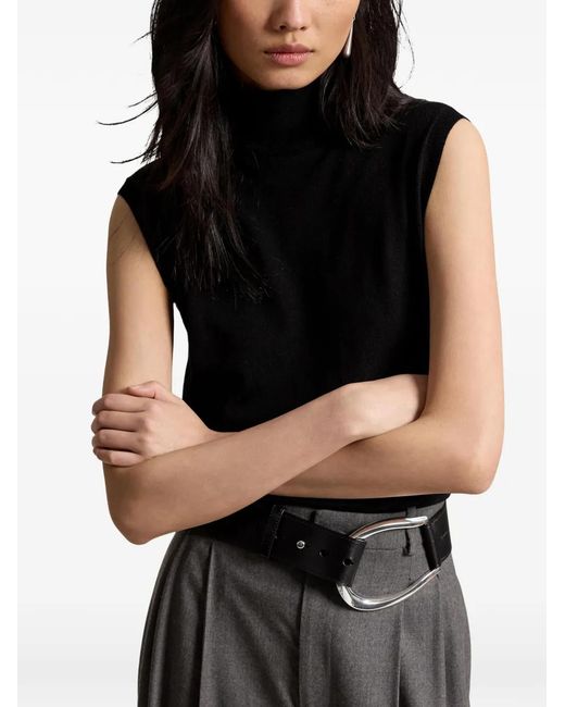 Polo Ralph Lauren Black Sleeveless Halterneck Top