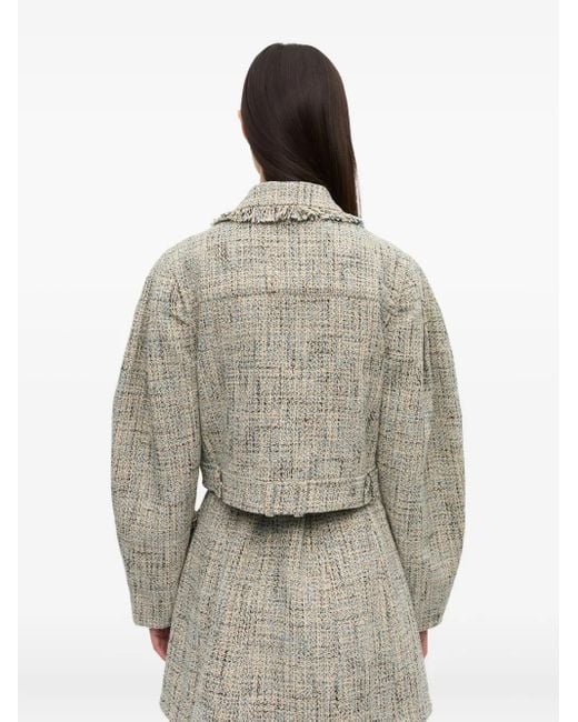 Ganni Gray Tweed Jacket