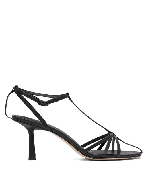 STUDIO AMELIA Black 70Mm Aviary Leather Sandals