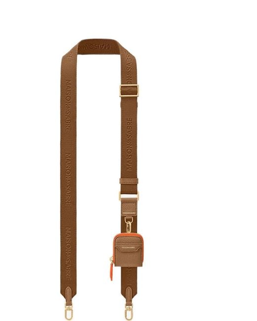 Maison De Sabre White Utility Bag Strap With Charm