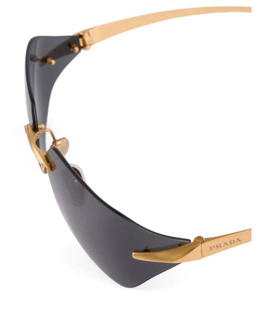 Prada Gray Runway Rimless Sunglasses