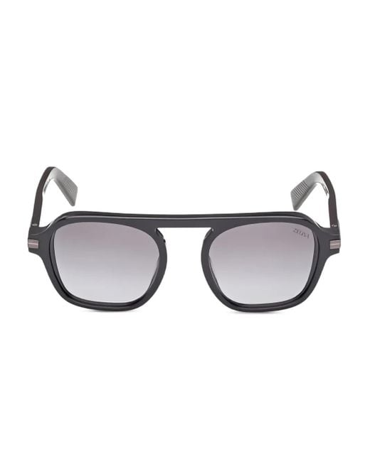 Gafas con montura cuadrada Zegna de hombre de color Black