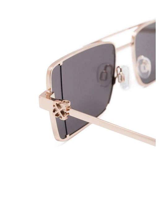 Off-White c/o Virgil Abloh Gray Rectangle-Frame Sunglasses