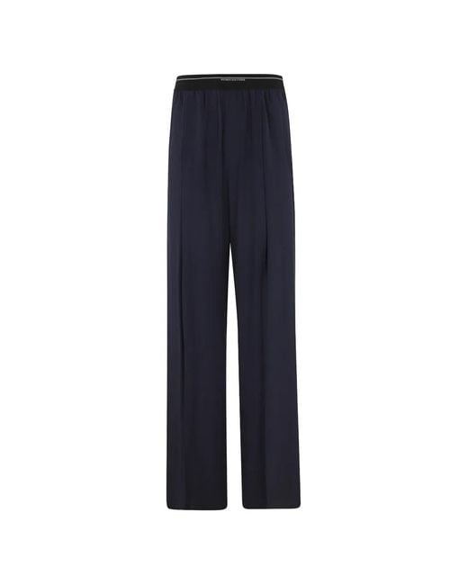 Semicouture Blue Nayara Elasticated-Waist Trousers