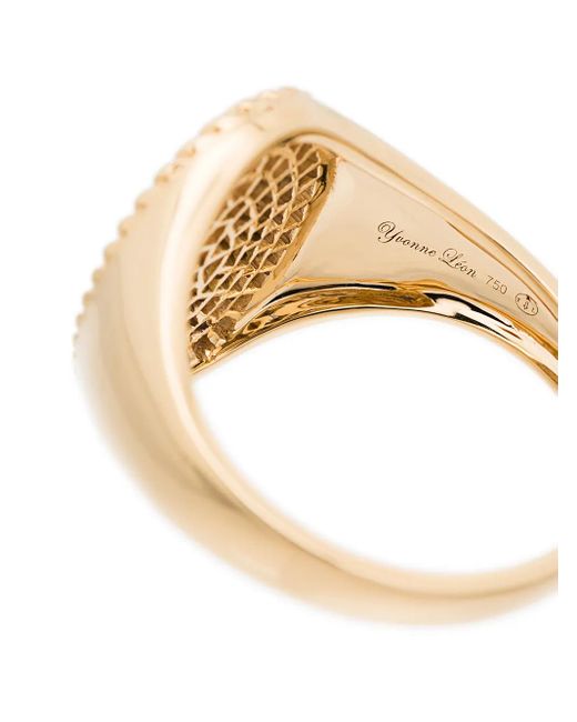 Yvonne Léon White 18Kt Diamond Signet Ring