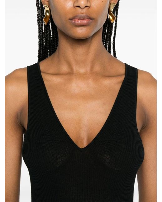 By Malene Birger Black Rory Knitted Tank Top