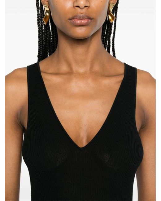 By Malene Birger Black Gestricktes Rory Tanktop