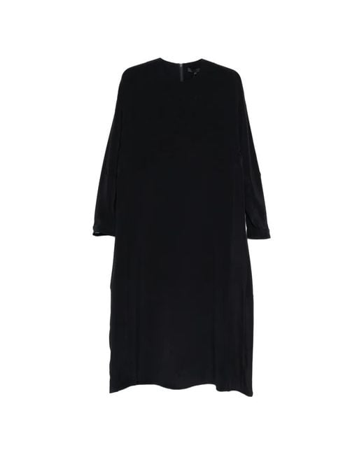 Tibi Black Batwing-Sleeve Dress