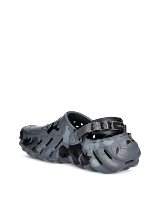 CROCSTM Gray Echo Camouflage-Print Clogs