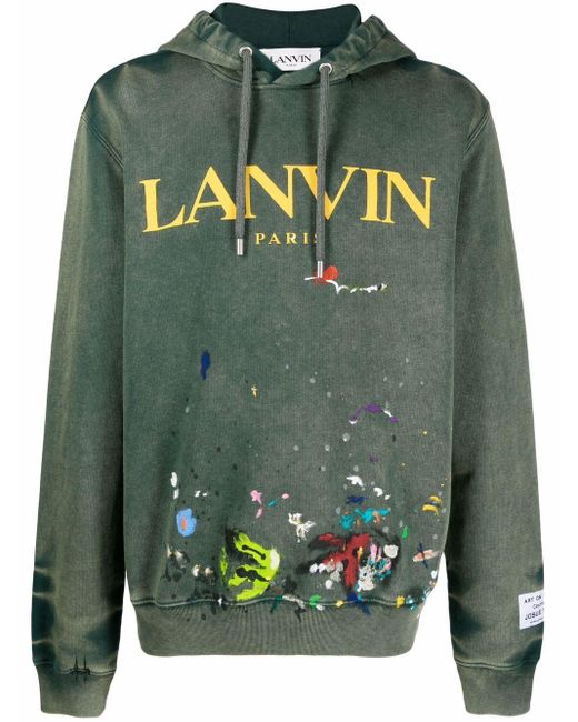 X Gallery Department hoodie à effet taches de peinture Lanvin pour homme en coloris Green