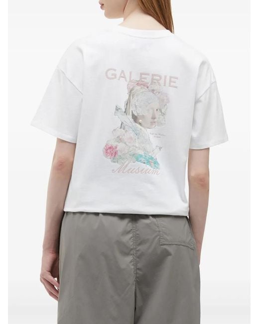 Musium Div. White Logo-Print T-Shirt