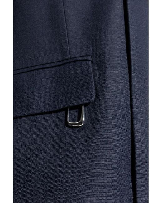Jacquemus Blue Blazer With Open Lapels for men