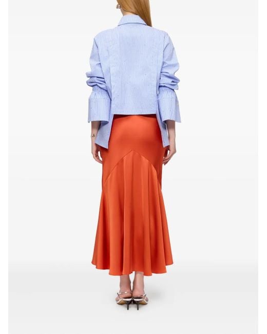 V:PM ATELIER Blue Ginny Striped Embellished Shirt