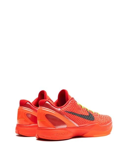 Nike Red Kobe 6 Protro "Reverse Grinch" Sneakers