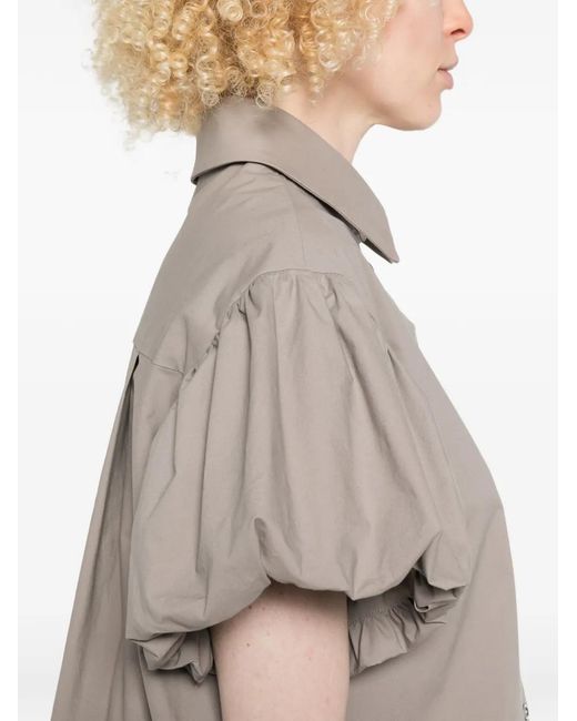 Collection Privée Gray Ruffled-Sleeve Shirt