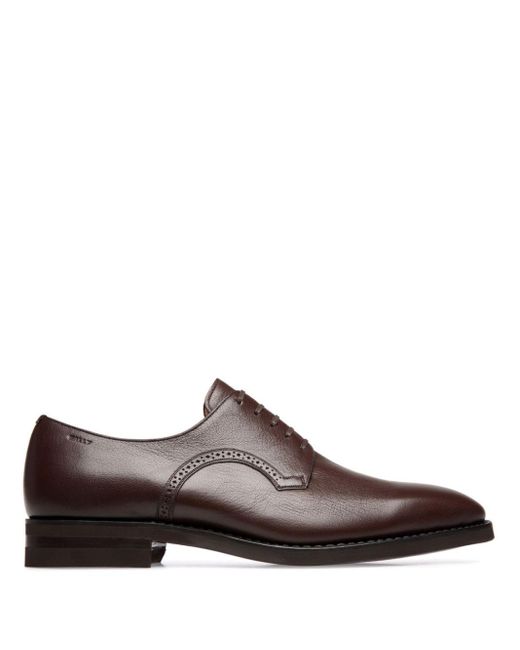 Bally Brown Scrible Oxford Shoes for men