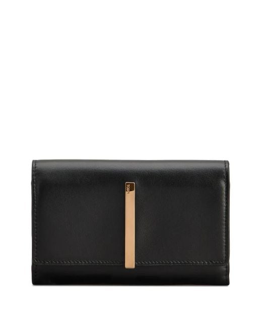 Tod's Black Logo-Engraved Wallet