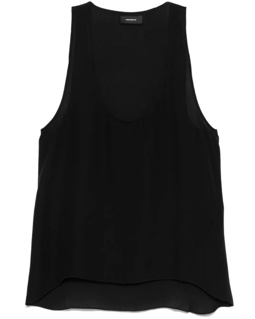 Wardrobe NYC Black Silk Tank Top