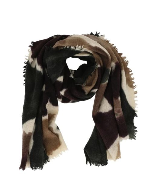 Faliero Sarti Black Blita Frayed Scarf
