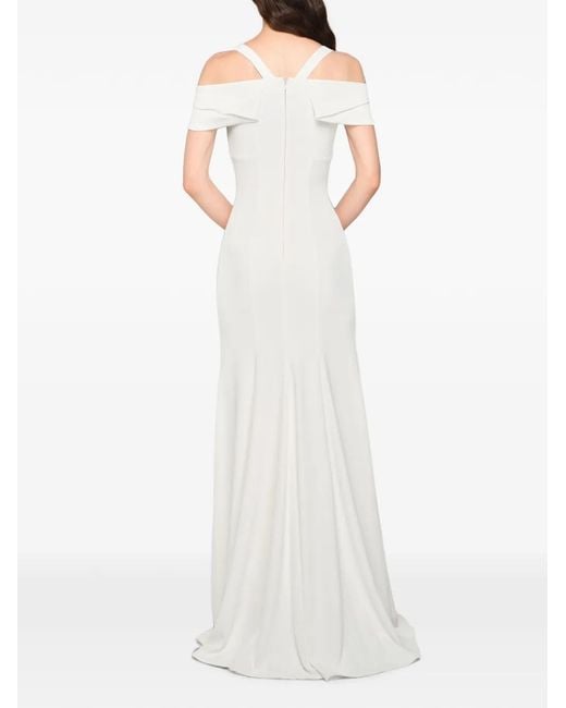 Murmur White Robe Candy Longue À Épaule Dénudées