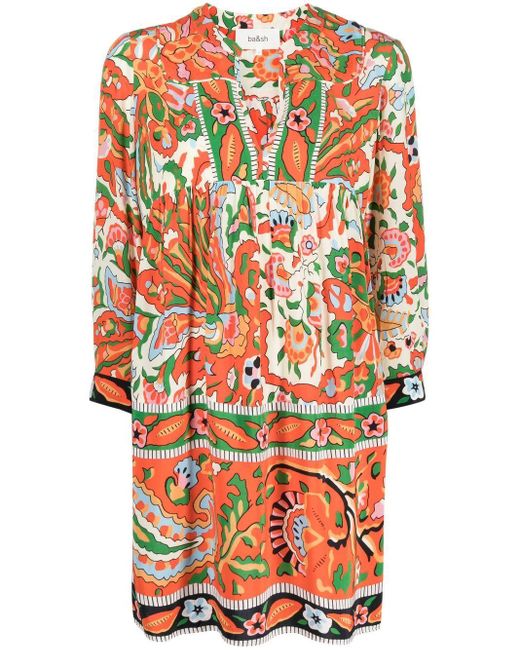 Ba&sh Maureen Floral-printed Dress in Natural | Lyst