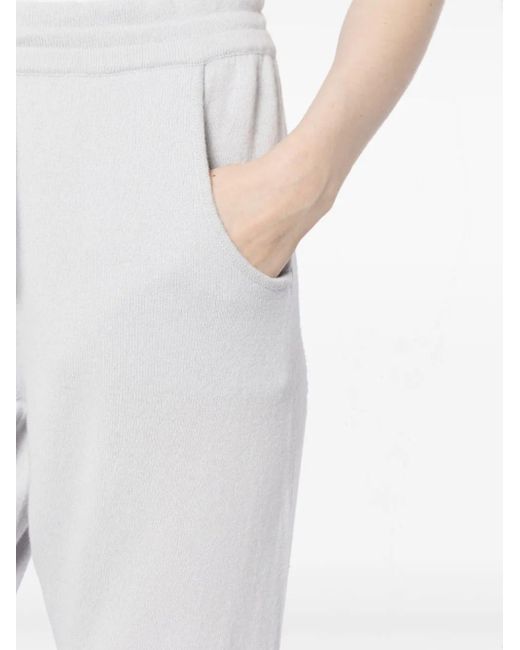 Teddy Cashmere White Milano Cashmere Track Pants