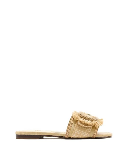 Sam Edelman Metallic Tassel Buckle Sandals