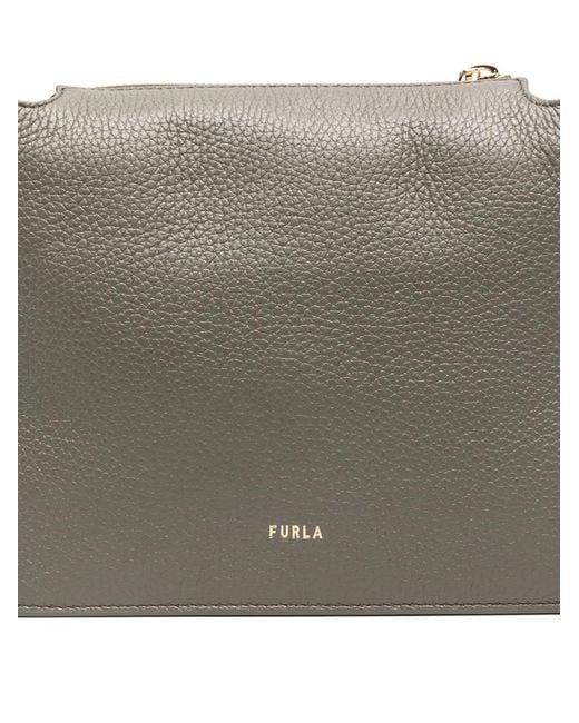 Furla Gray Small Nuvola Crossbody Bag
