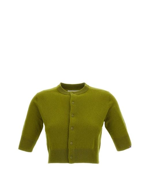 Extreme Cashmere Green Super Little Cropped Cardigan