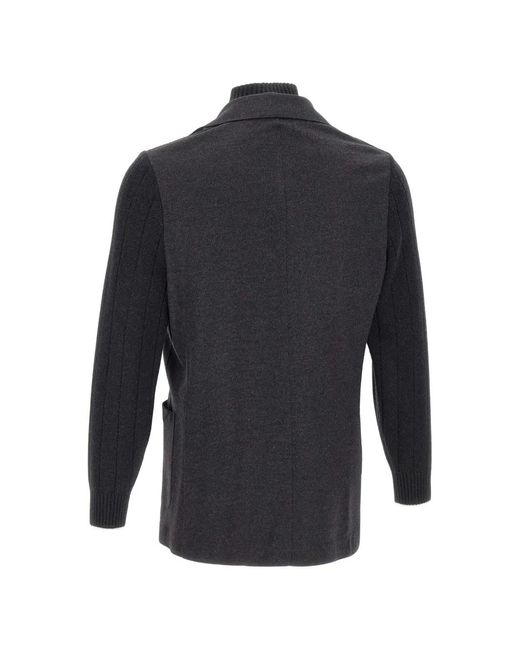 Eleventy Blue Ribbed Blazer for men