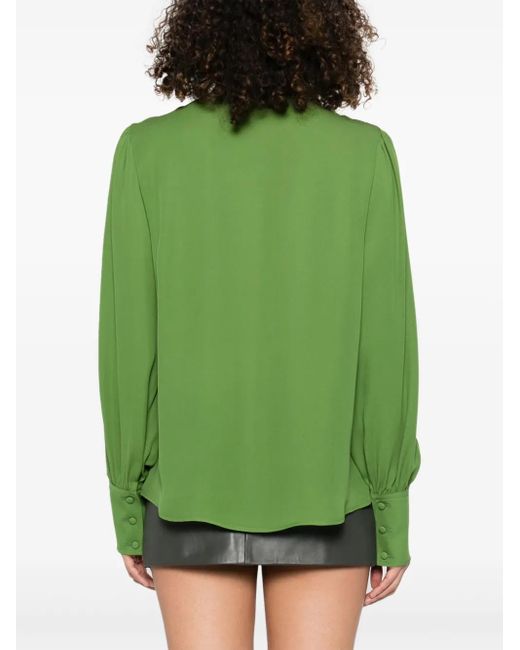 Valentino Garavani Green Silk Blouse