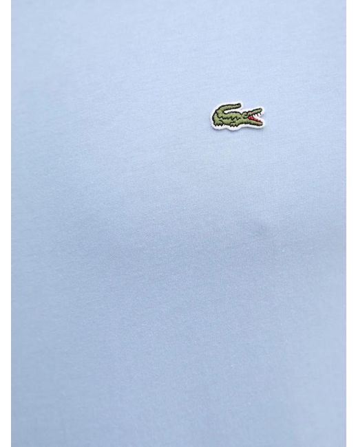 Lacoste Blue Logo-Patch V-Neck T-Shirt for men