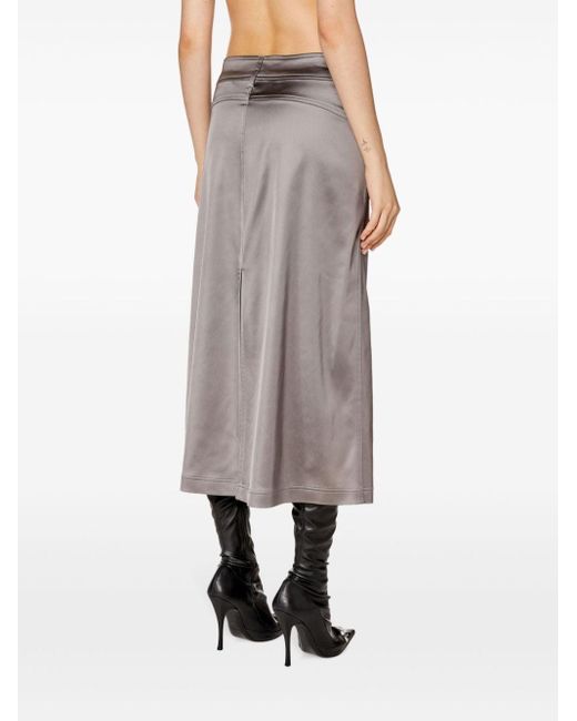 Falda midi O-Yin DIESEL de color Gray