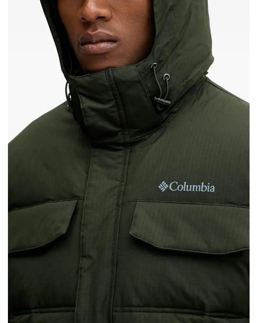 Columbia Black Logo-Print Padded Jacket for men