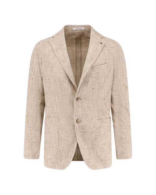Tagliatore Natural Single-Breasted Patch Pocket Blazer for men