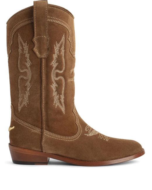 Zadig & Voltaire Brown Western Boots